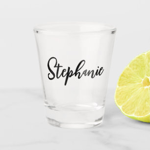 Verre de photo de nom curaliste minimaliste