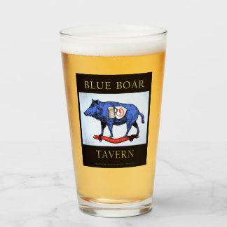 Verre de pinte de bar bleu