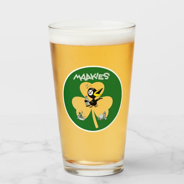 Verre de pinte de Corbeau (Devant (rempli))