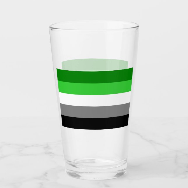 Verre de pinte de drapeau d'Aromantic (Devant)