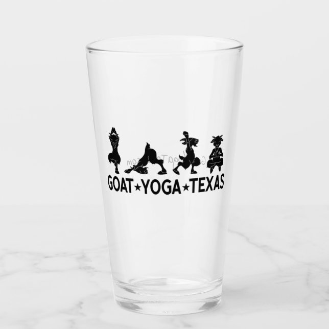 Verre de pinte du Texas de yoga de chèvre (Devant)