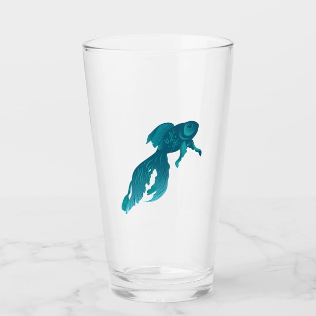 Verre de poisson bleu (Devant)