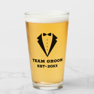 Verre de proposition des Groomsmen, salle d'équipe