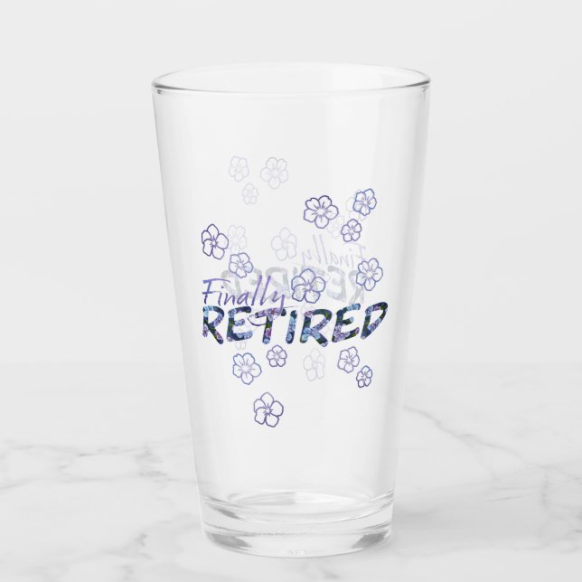 Verre de retrait violet Phlox (Devant)