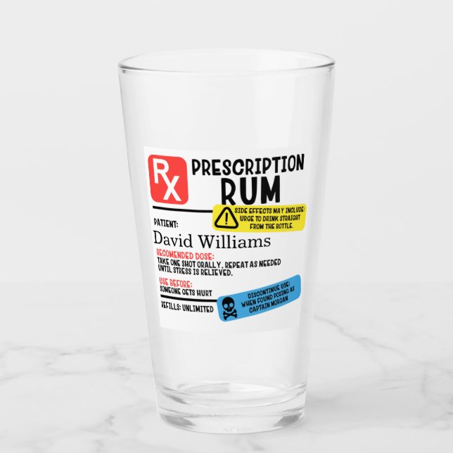 Verre de rhum d'ordonnance personnalisé (Devant)