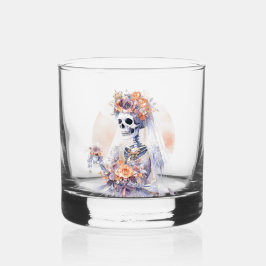 Verre de squelette d'Halloween éffrayant