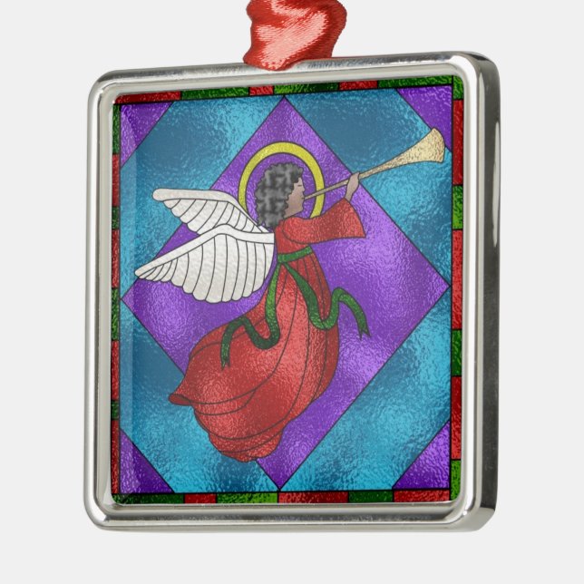 Verre de teint Angel design Arbre de Noël Ornement (Gauche)