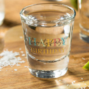 Verre de tir 21e Vingt et unième ou tout anniversa