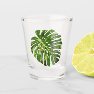 Verre de tir à la feuille tropicale