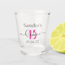 Verre de tir Anniversaire Quinceanera Fête Favoris