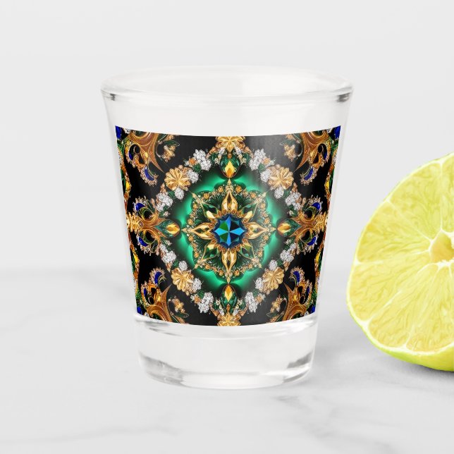 Verre de tir aux couleurs brésiliennes (Devant)