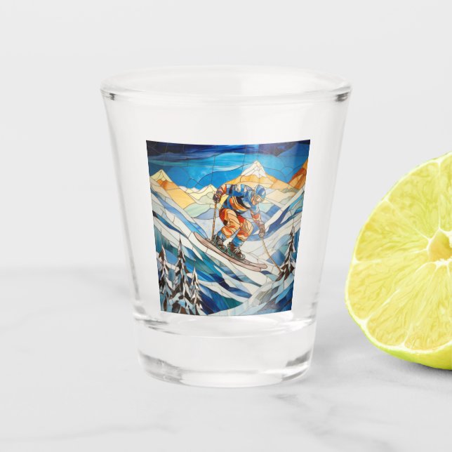 Verre de tir de skieur descendant (Devant)