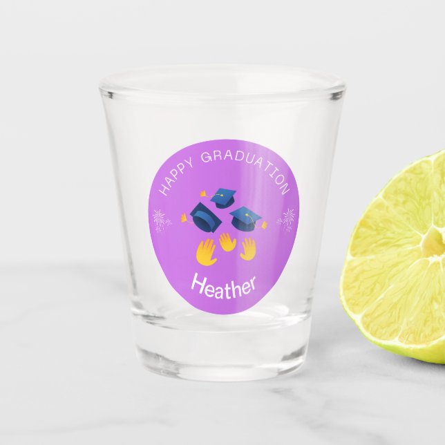 Verre de tir - Happy Graduation Personnaliser-Ajou (Devant)
