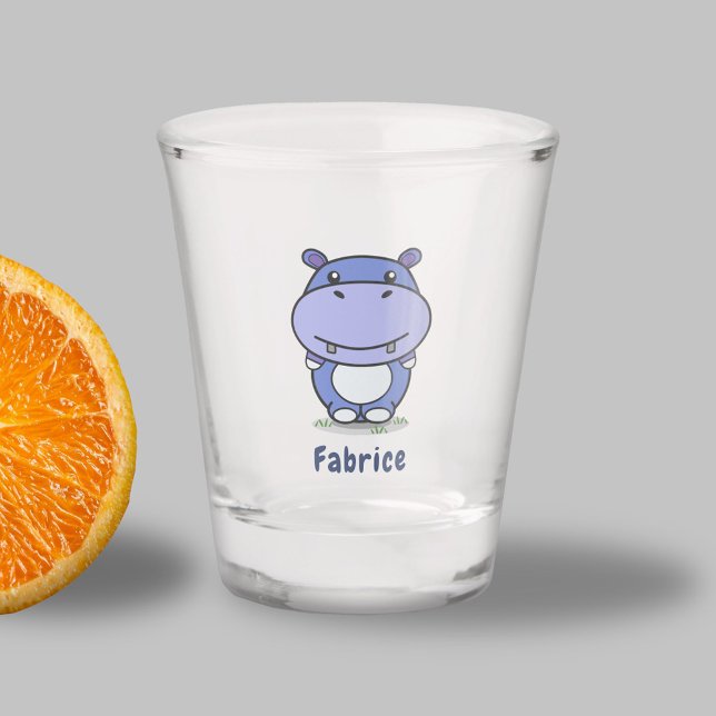 Verre de tir hippo mignon (Cute Hippo Shot Glass)