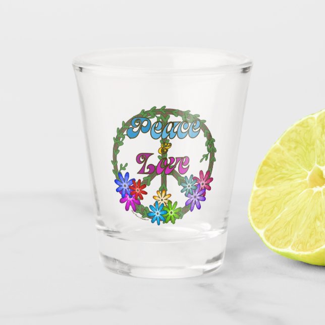 Verre de tir - Paix & Amour (Devant)