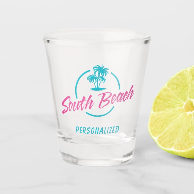 Verre de tir personnalisé sur la plage du Sud (Devant)