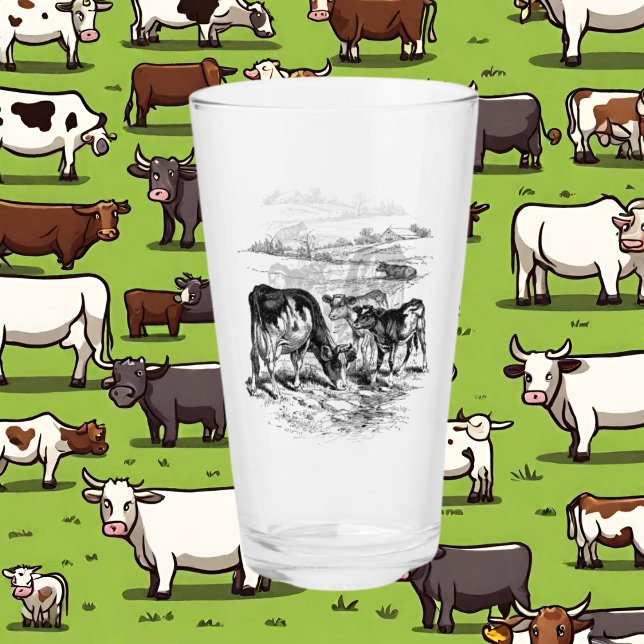 Verre de vache country vintage (Créateur téléchargé)