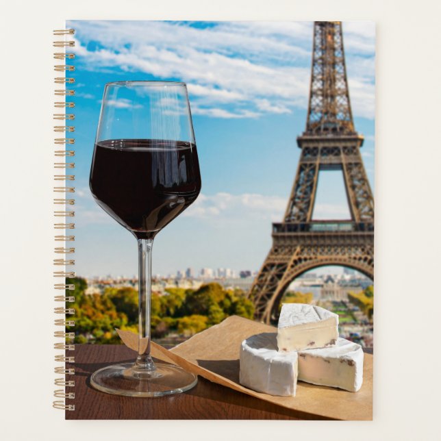 Verre de vin au brie sur la tour Eiffel (Devant)