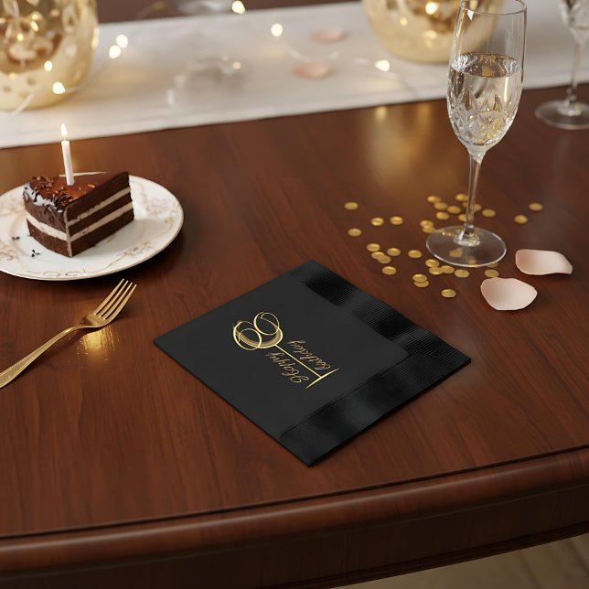 Verre de vin moderne Joyeux 70e anniversaire (Créateur téléchargé)