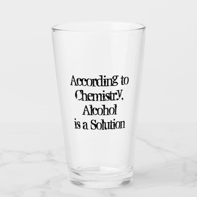 Verre Déclaration sur l'alcool amusant de CUSTOM (Devant)
