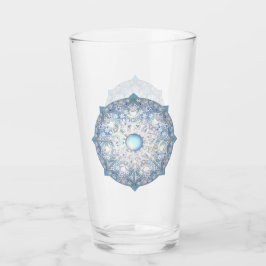 Verre Dentelle en céramique bleu & flocon de neige