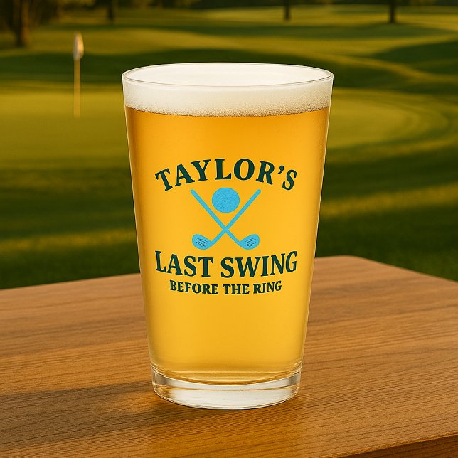 Verre Dernier Swing Avant Le Bachelor De Golf Ring (Last Swing Before The Ring Golf Bachelor Glass by Ricaso 

Groom to be and his crew glasses)