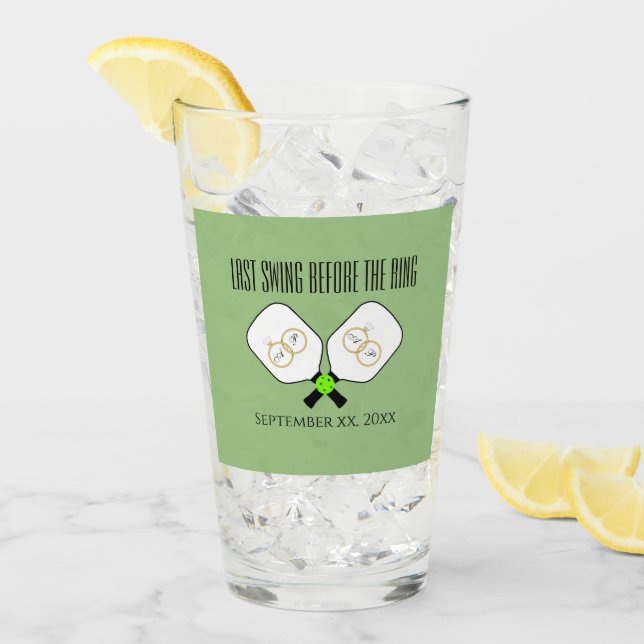 Verre Dernière swing avant la sage de Mariage de pickleb (Devant glace)