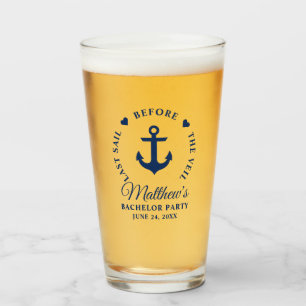 Verre Dernière voile avant le Veil Nautical Bachelor Par