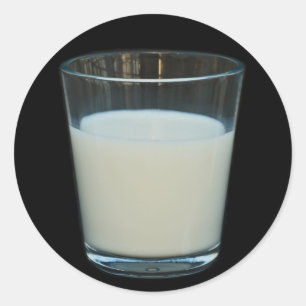 Verre des autocollants de lait