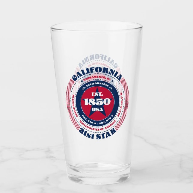 Verre Design de typographie circulaire en Californie (Devant)