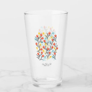 Verre Design floral Motif de Tulipe en blanc