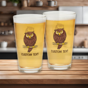 Verre Dessin animé de hibou
