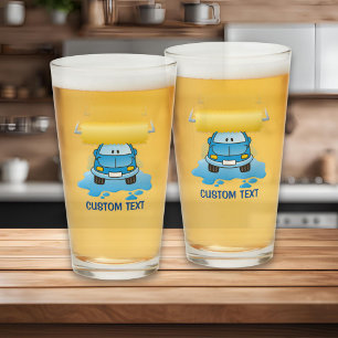 Verre Dessin animé de lavage de voiture