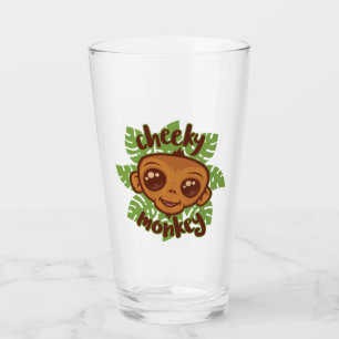 Verre Dessin de primate de bande dessinée mignon Singe e
