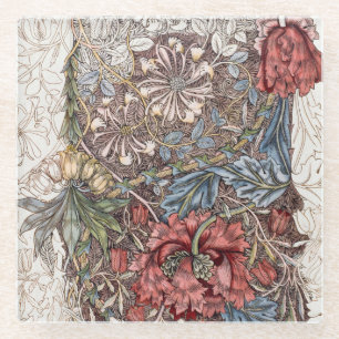 Verre Dessous-de-verre en verre: WILLIAM MORRIS HONEYSUC