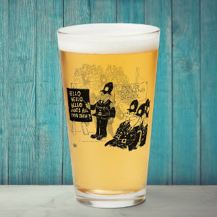 Verre Deux caricatures amusantes de la police