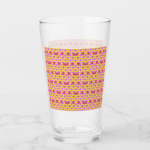 Verre Deux Fleurs Roses