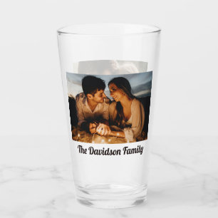 Verre Deux Photos Personnalisées 16oz Pint Glass