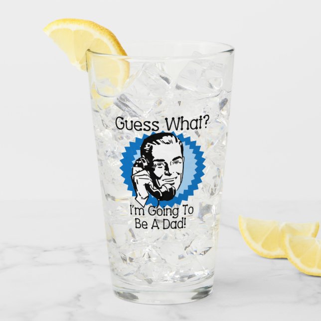 Verre Devenir papa bleu (Devant glace)