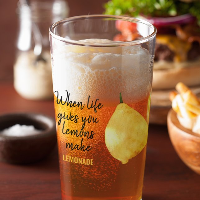 Verre Devis jaune citron amusant (Créateur téléchargé)