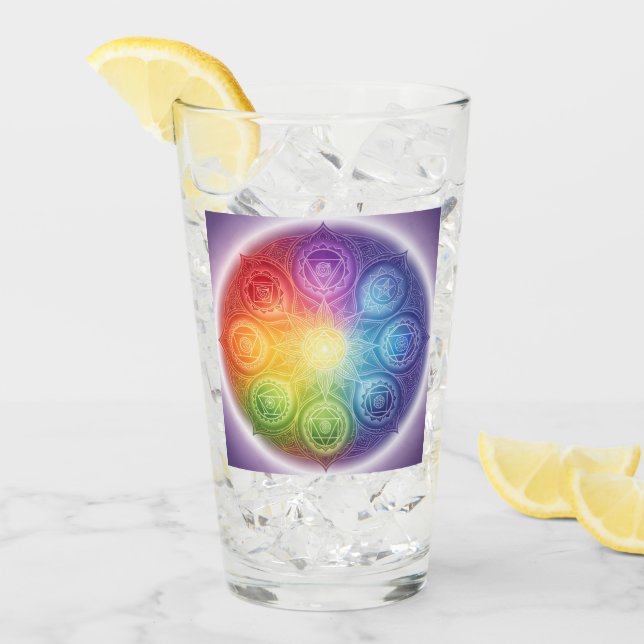 Verre Die 7 Chakren´9 (Devant glace)