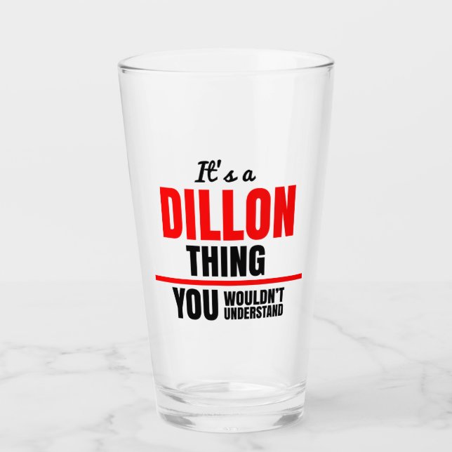 Verre Dillon, tu ne comprendrais pas le nom (Devant)
