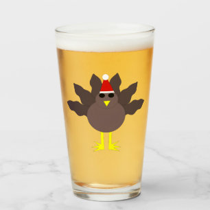 Verre Dinde de Noël mignonne