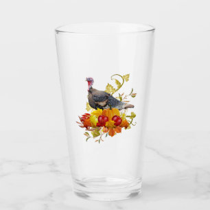 Verre Dinde de récolte d'automne / Action de grâce Pint