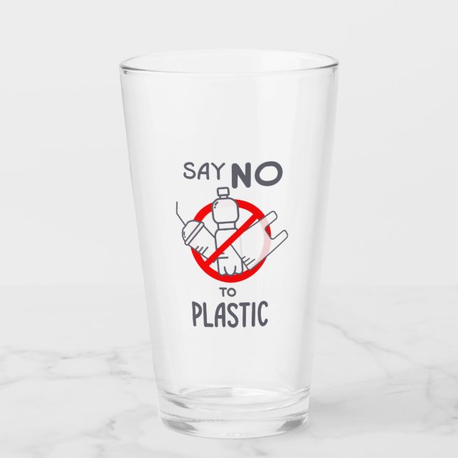 Verre Dites Non Au Plastique (Devant)