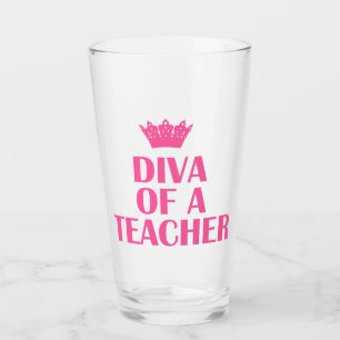 Verre "Diva d'un enseignant"