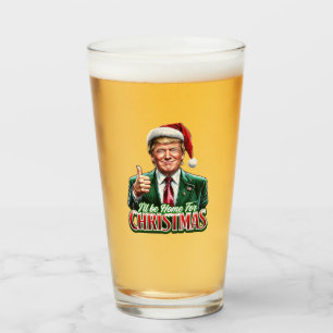 Verre Donald Trump Noël Le chapeau du Père Noël monte