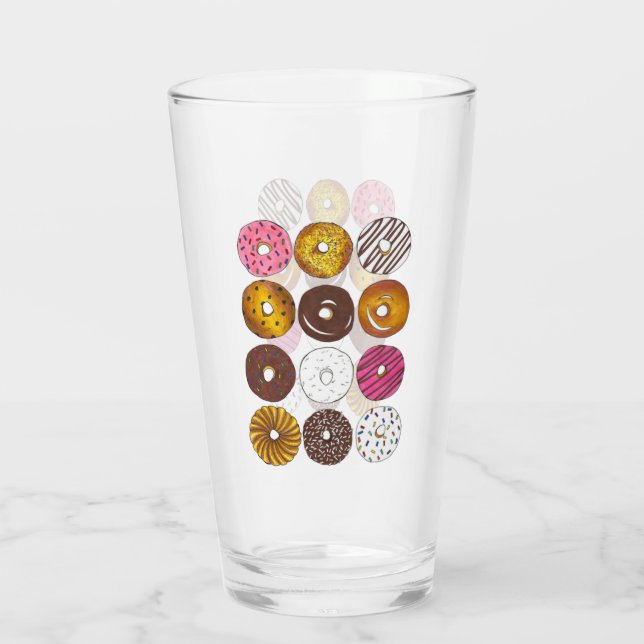 Verre Donut Dizaine Petit-Déjeuner Pâtisseries Doughnut (Dos)