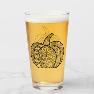 Verre Doodles d'Halloween boho zentangles citrouille Aut