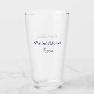Verre Douche de mariée violet ajouter nom date élégantst